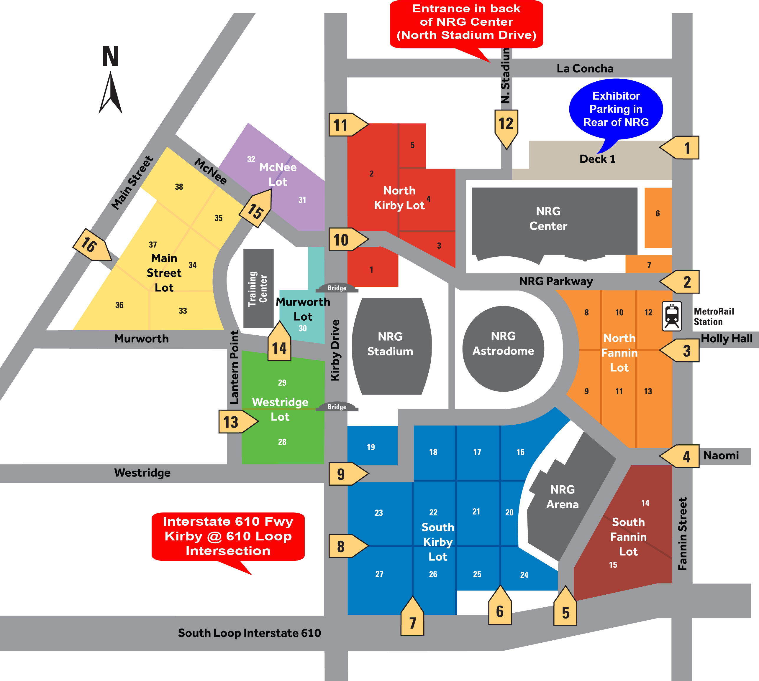 Houston Rodeo Parking Map